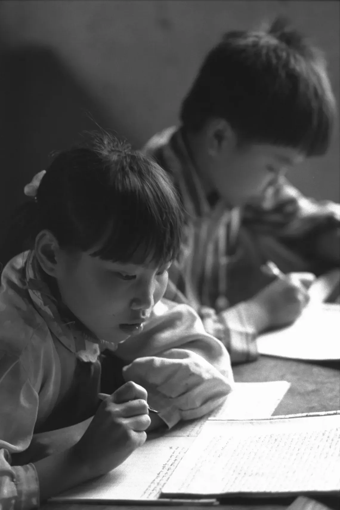 Students at a UNICEF-assisted school in the village of Yen Hung, north-west Yen Bai province (now Lao Cai province), are busy in the classroom as part of UNICEF&rsquo;s 1991&mdash;1995 Country Programme to support the Ministry of Education and Training 
