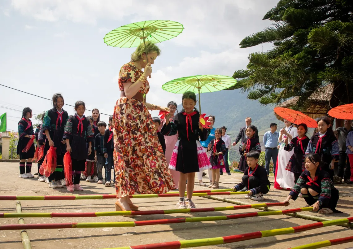 Her Majesty Queen Mathilde of Belgium visited Viet Nam in 2023 as Honorary President of UNICEF Belgium.