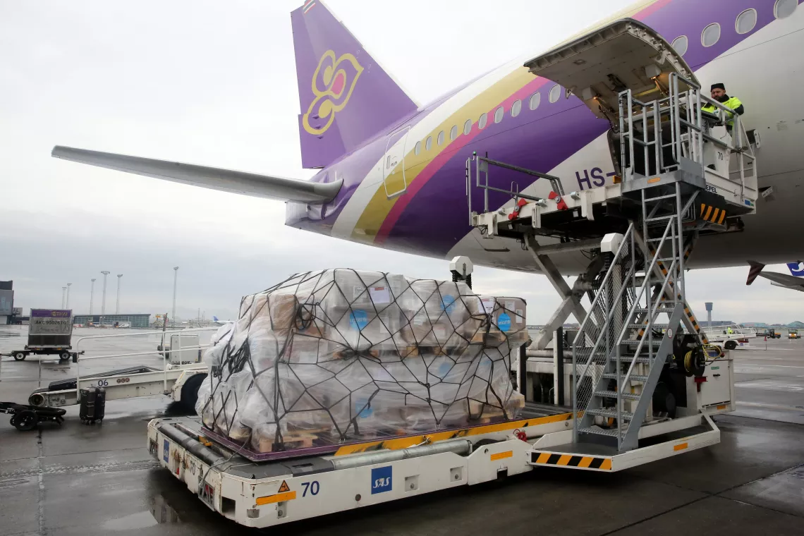 UNICEF Supplies arrived airport China
