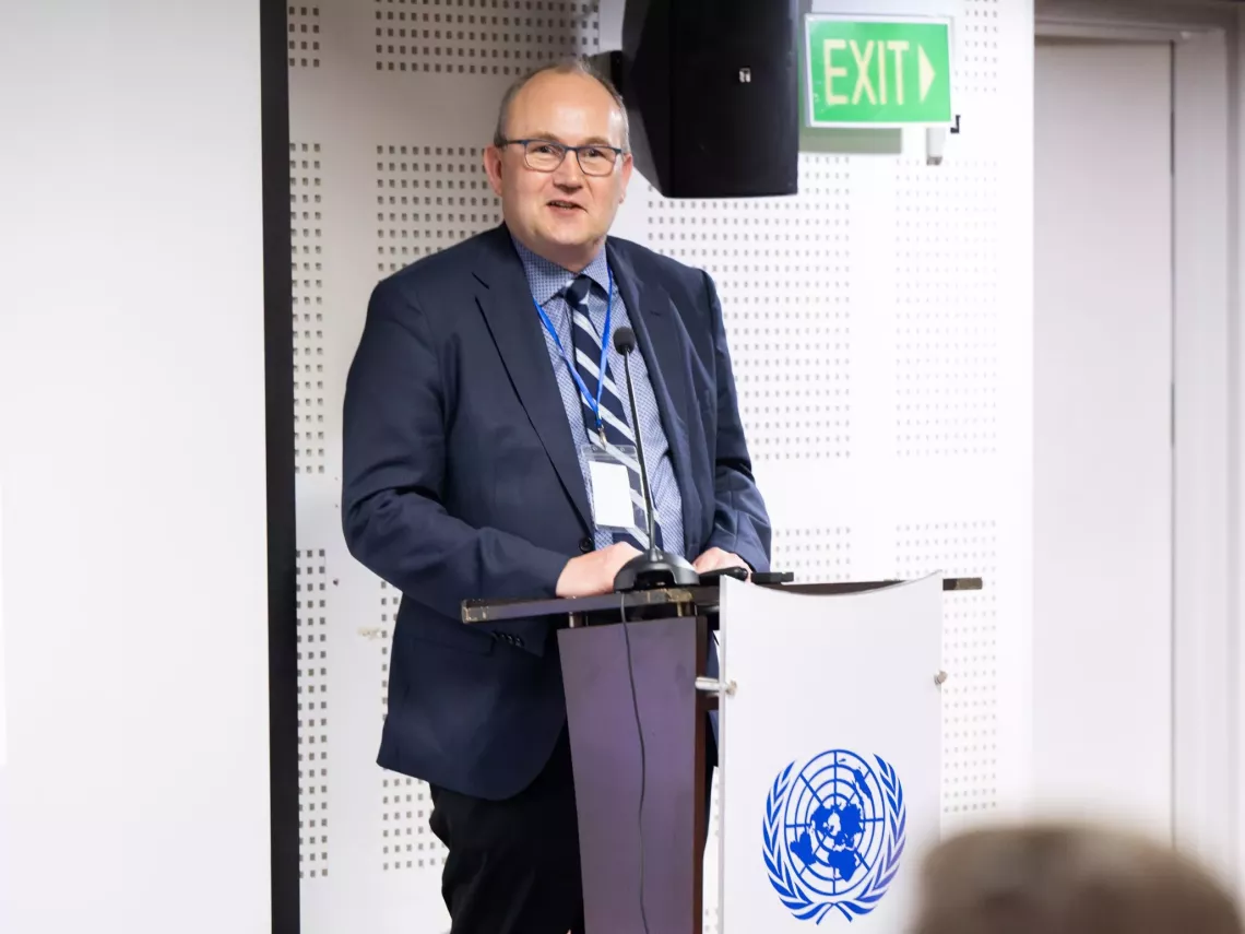 COO of LEGO Group, Carsten Rasmussen speaks at the International Day of Play celebration on 30 May 2024.