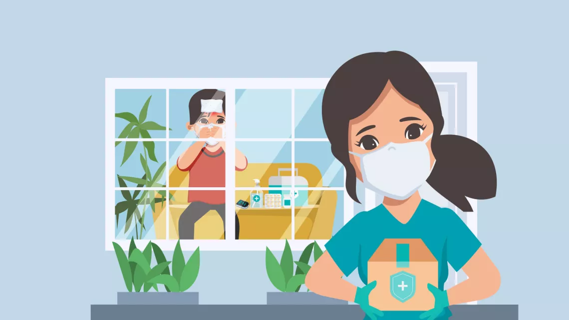 Điều trị trẻ mắc COVID-19 với triệu chứng nhẹ tại nh&agrave;