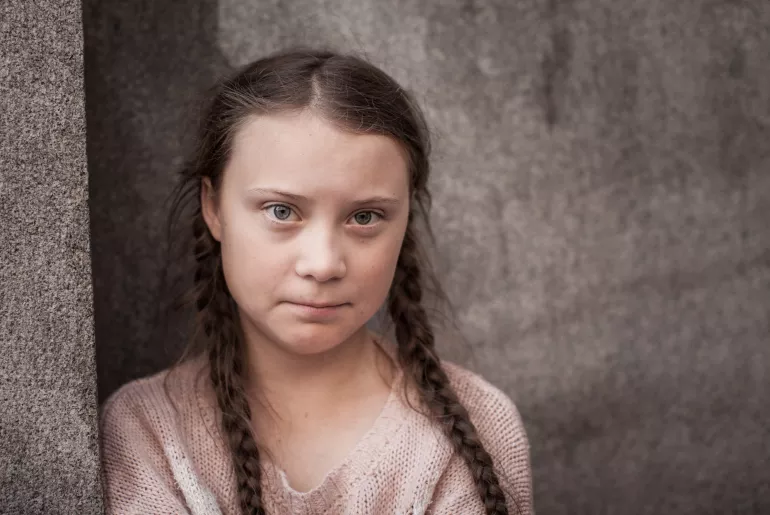 Greta Thunberg, outside the Swedish parliament in Stockholm, August 28, 2018. Greta, only 15 years old at the time, started her schoolstrike for the climate all by herself. Her original plan was to strike for three weeks up until the swedish parliament election to be held on September 9. This in order to draw attention to the climate crisis. However, Greta inspired millions of people all around the world. And she decided to continue. Since then Greta has been striking every Friday, and she intends to do so 
