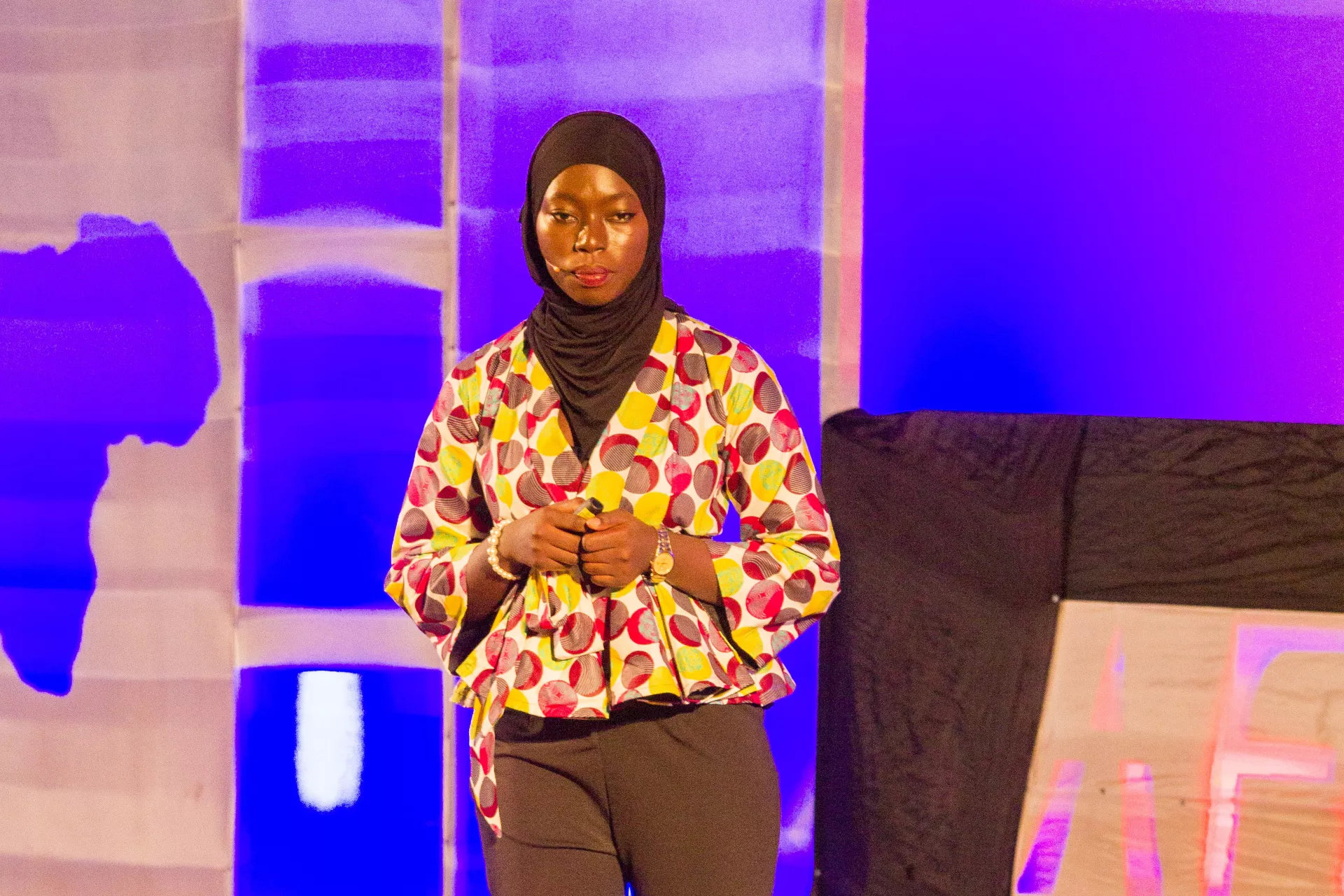 Fatoumatta A. Camara (GAMBIA) on stage