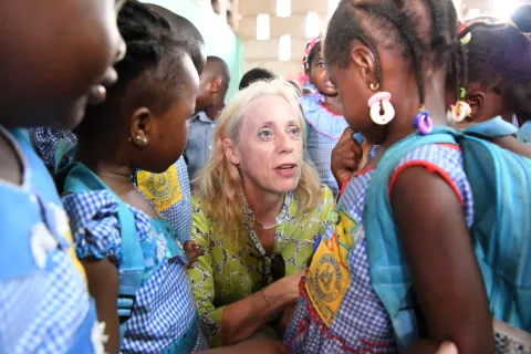 Marie-Pierre Poirier, Directrice régionale de l’UNICEF pour l’Afrique de l’Ouest et du Centre, est en visite en Côte d’Ivoire
