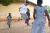 Unicef's Chief of communication, Sophie Chavanel is playing with children outside the school in the village of Kako in the South West of Côte d'Ivoire.