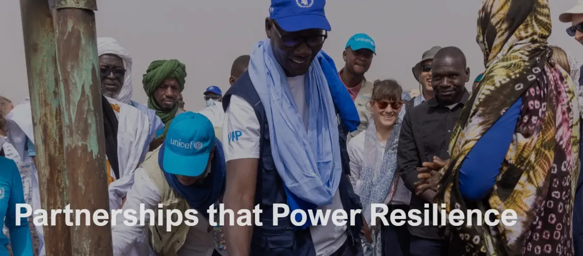Colleagues from WFP,UNICEF and BMZ visiting a resilience site. 