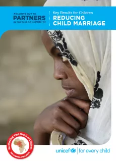 Profile of young girl with head scarf 