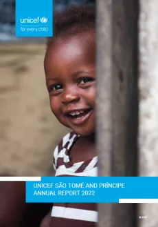 A report cover featuring a baby smiling at the camera