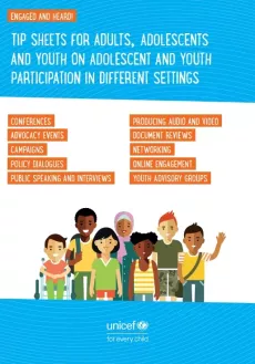 The cover of the engaged and heard tip sheet