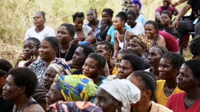 A crowd seated at a gathering