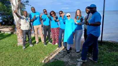 Dr. Saja with some of the UNICEF team during her first field mission to Luapula Province.