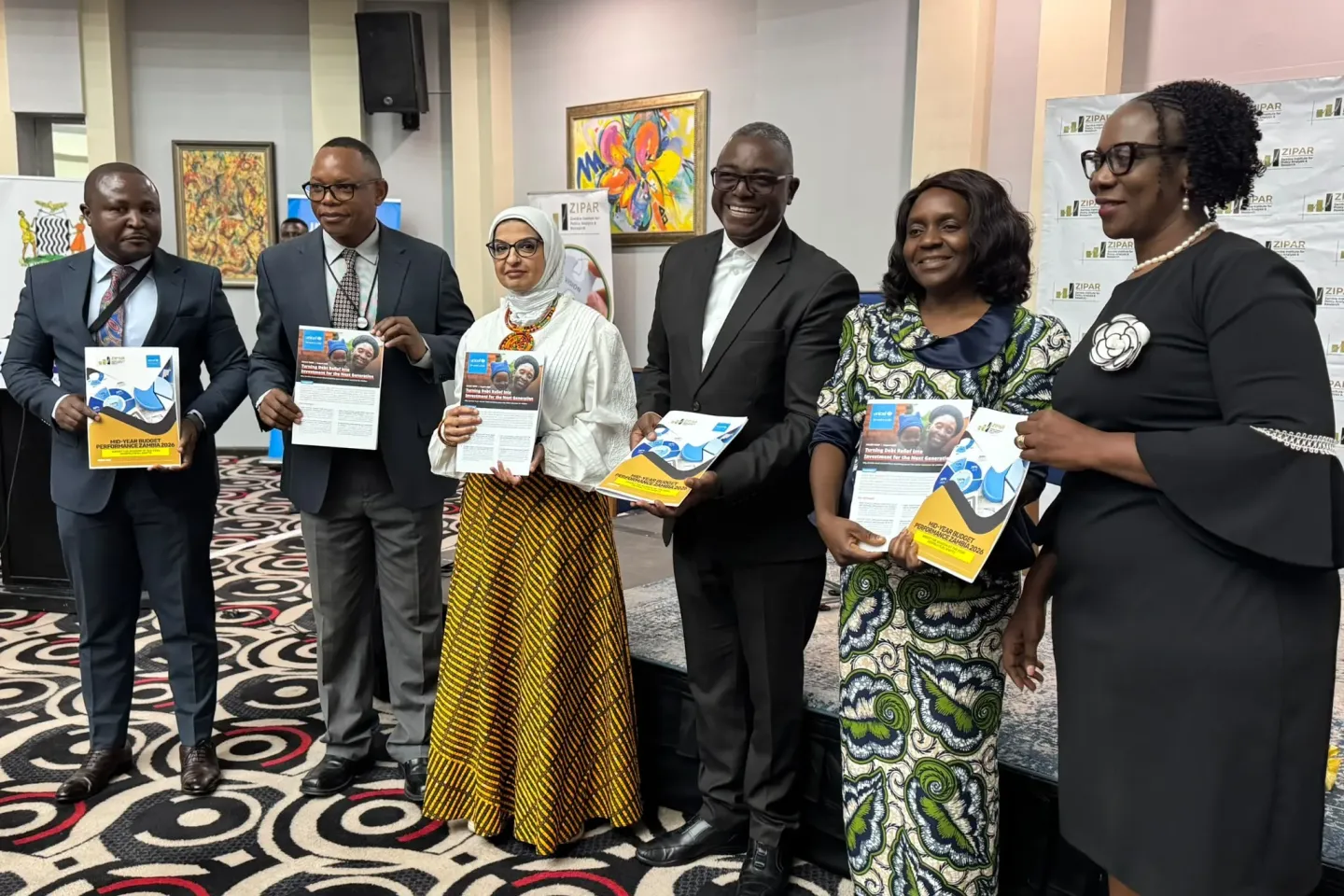 At the launch of the ZIPAR and UNICEF report, ZIPAR, UNICEF and Government of the Republic of Zambia leadership came together to highlight the need to sustain investment in children as Zambia&rsquo;s economy stabilizes.