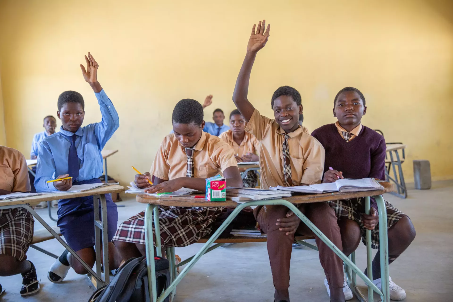 Students in school.