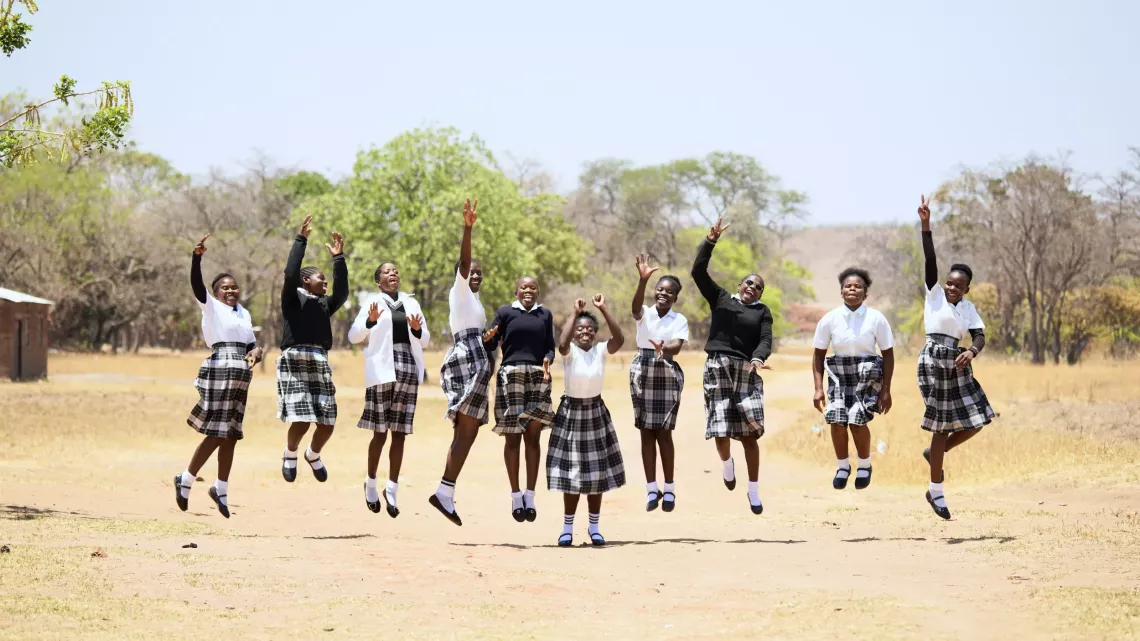 Students in school.