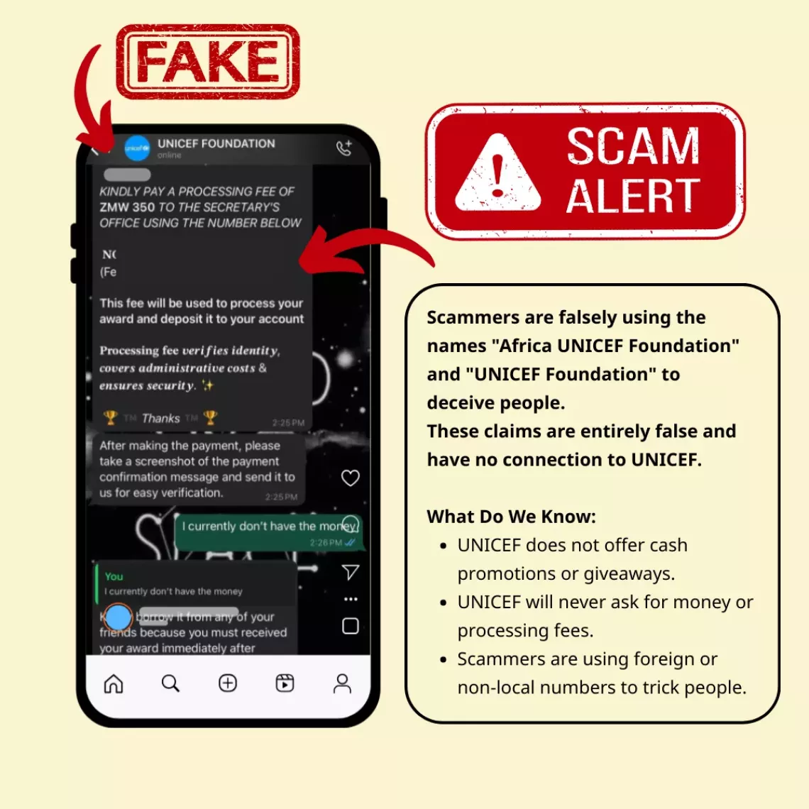 An image design with online preventive messages and tips