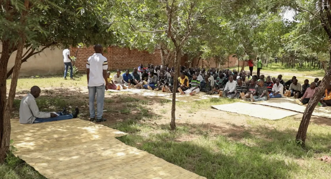 One of the court sessions presided over by Her Royal Highness Chieftainess Kawaza, where matters such as child marriage, environmental protection, logging, and other community issues are addressed.
