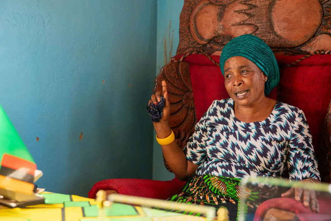 Meet Her Royal Highness Chieftainess Kawaza, speaking from her seat of power in Katete District.