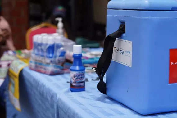 Bottles of chlorine