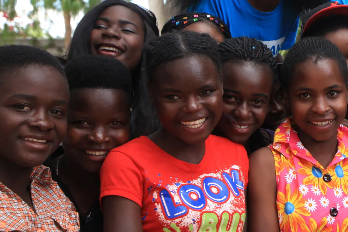Group of young ladies smiling