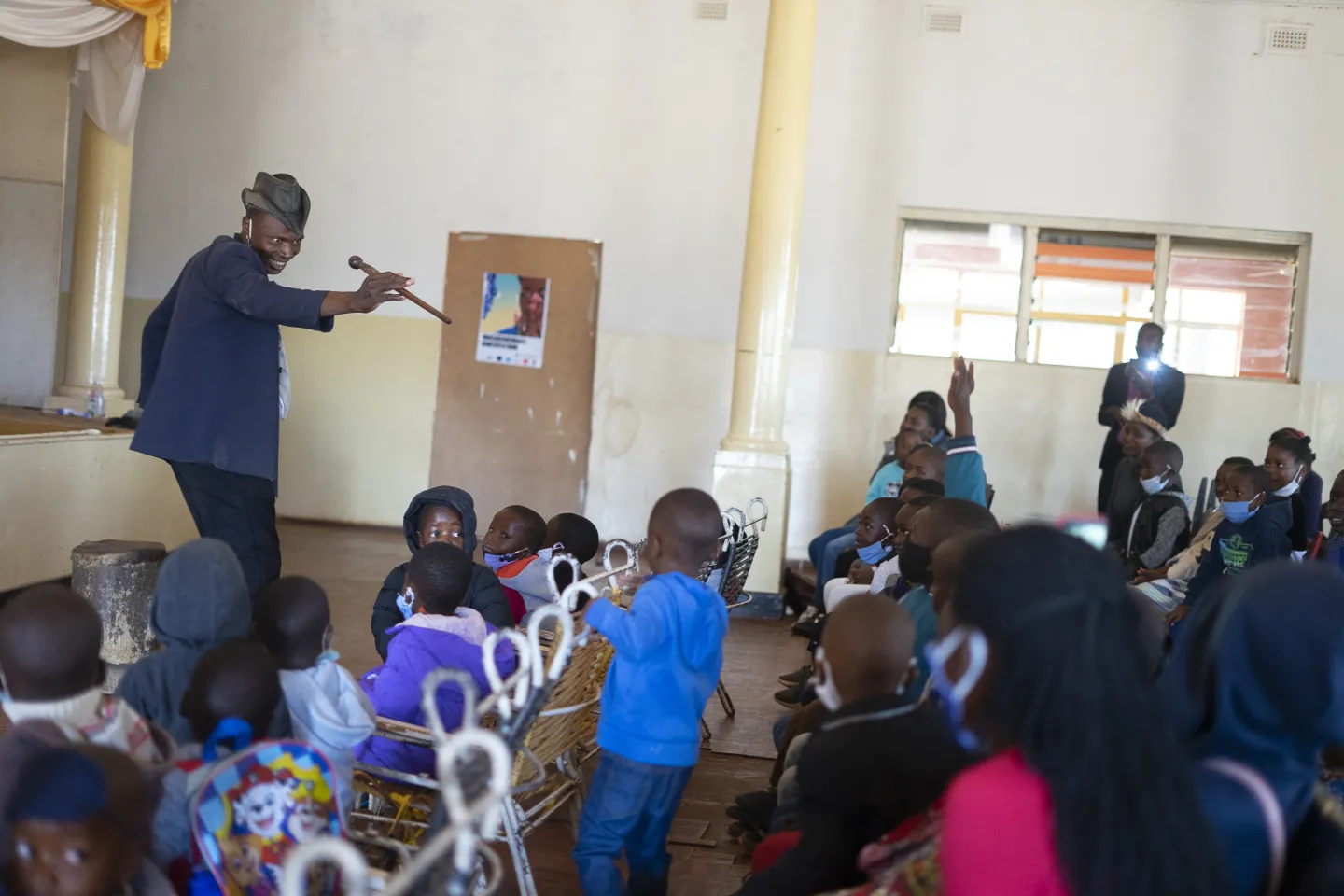 children in the hall