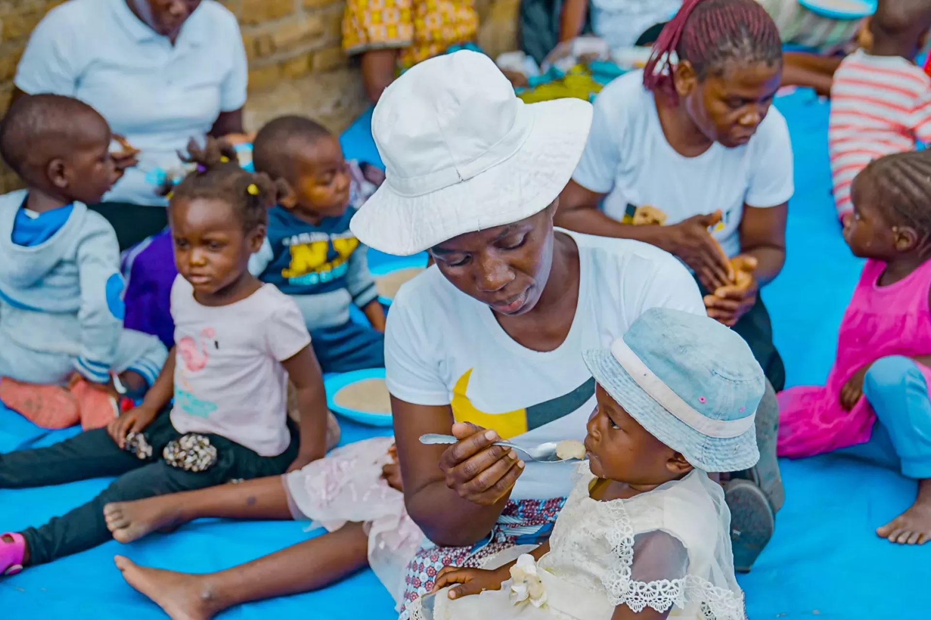Children being fed