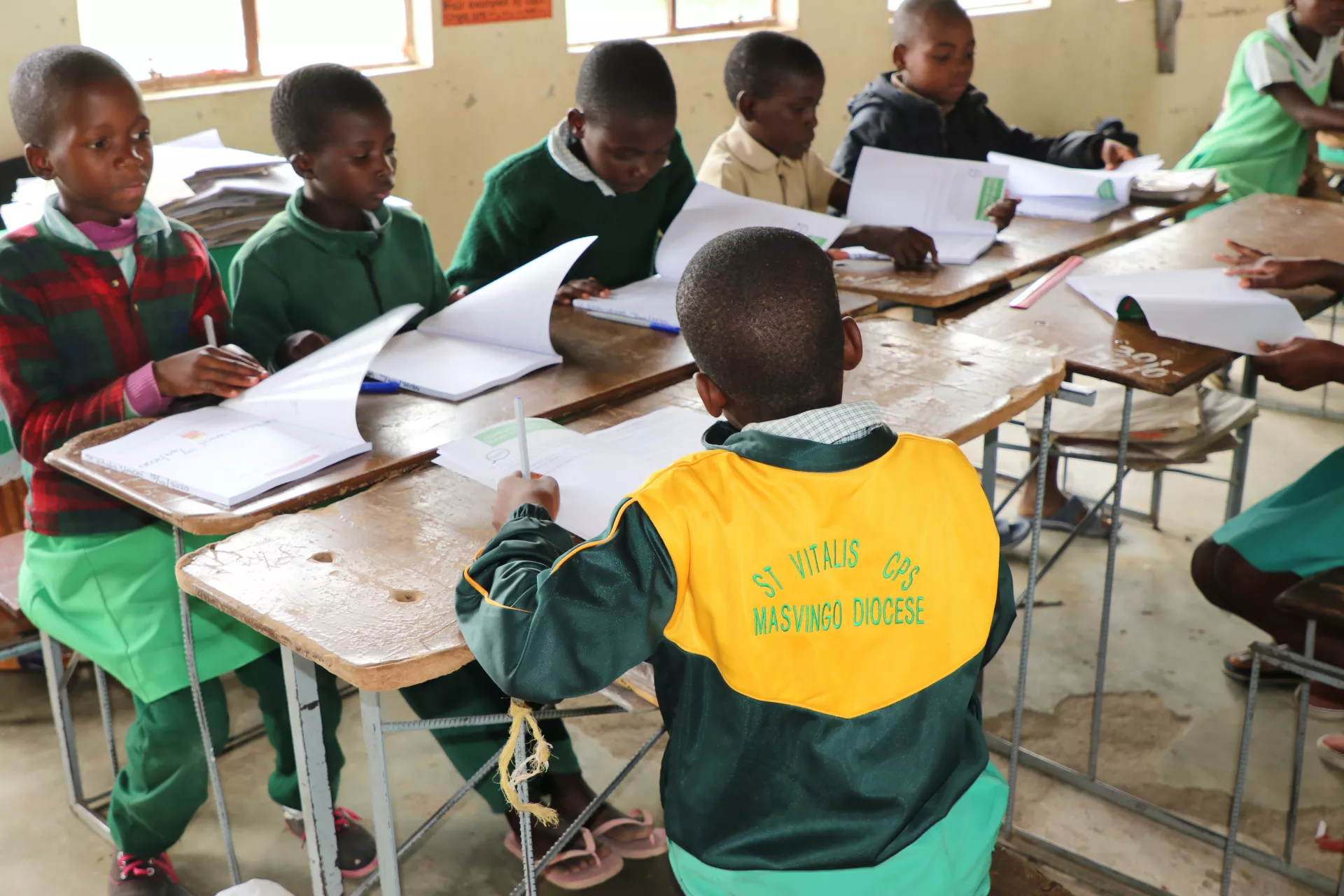 Children in class in masvingo