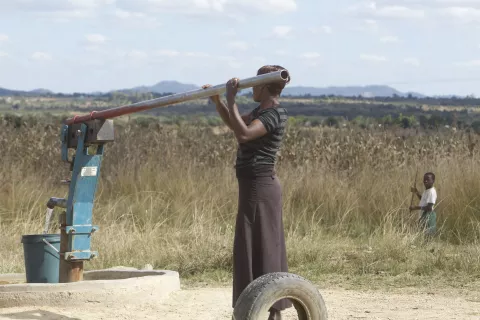 Women fetching water