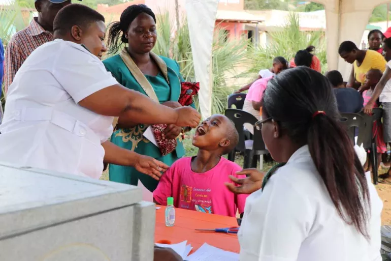 Child receiving OCV
